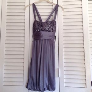Silver sequin top dress